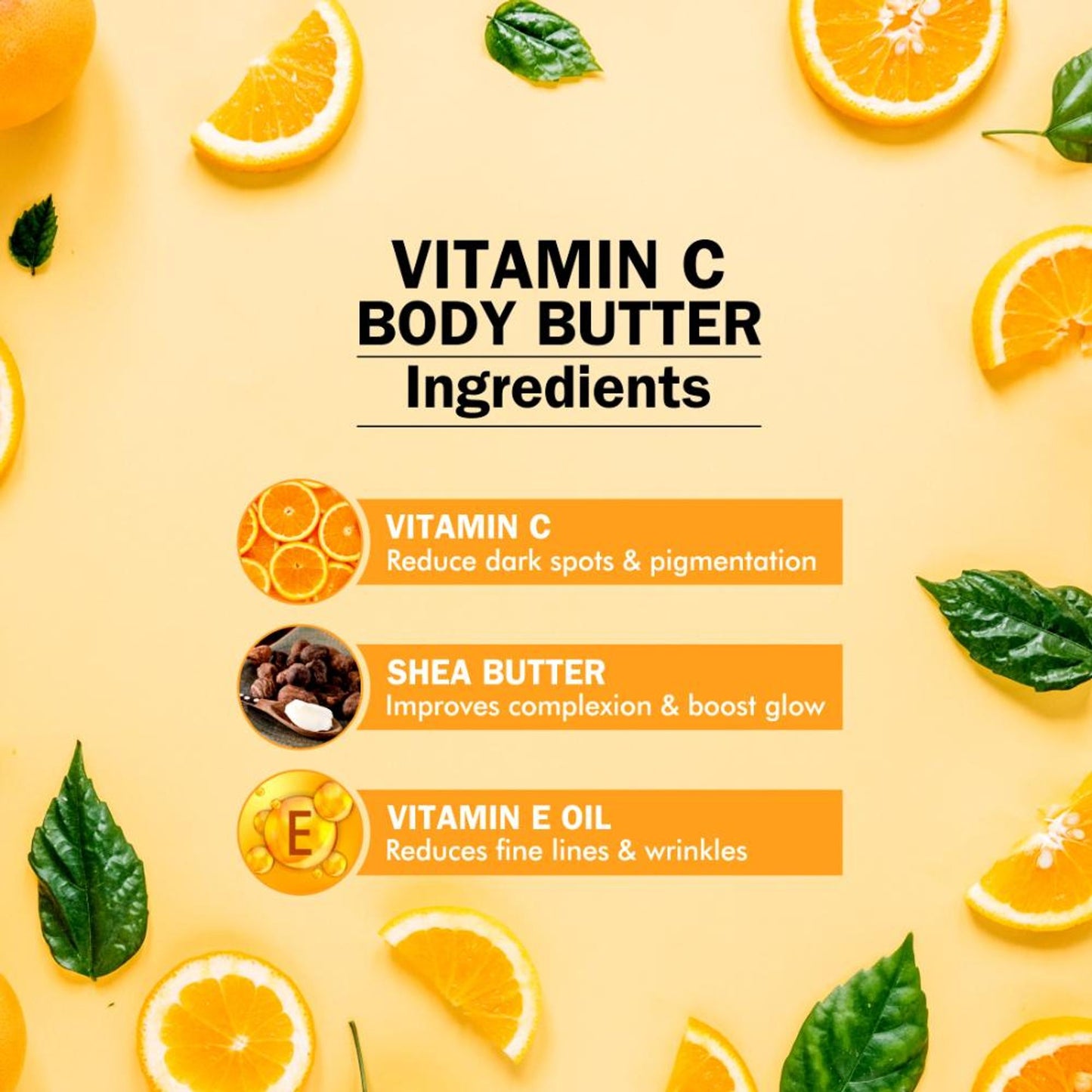Nuerma Science Vitamin C Body Butter Cream with Butters & Vitamin C for Buttery Skin Tone