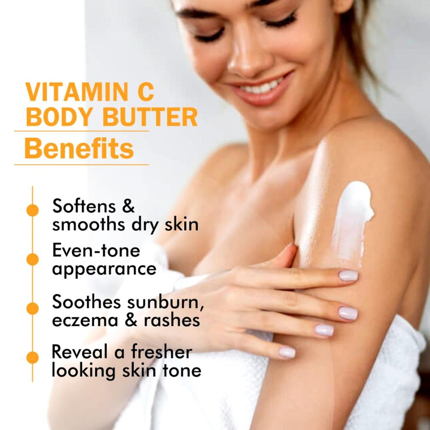 Nuerma Science Vitamin C Body Butter Cream with Butters & Vitamin C for Buttery Skin Tone