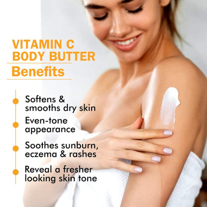 Nuerma Science Vitamin C Body Butter Cream with Butters & Vitamin C for Buttery Skin Tone
