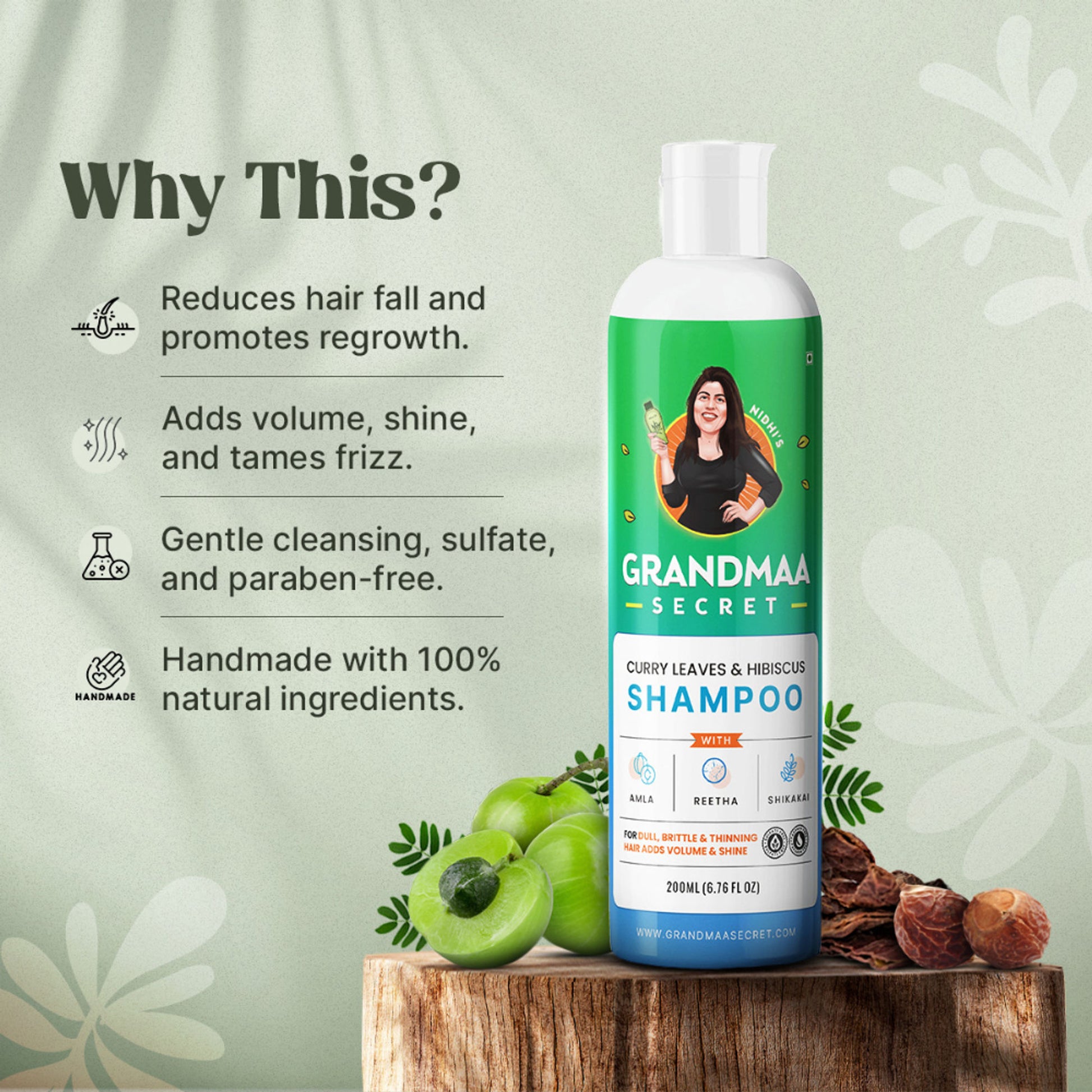 NIDHI'S GRANDMAA SECRET Curry Leaf & Hibiscus Shampoo