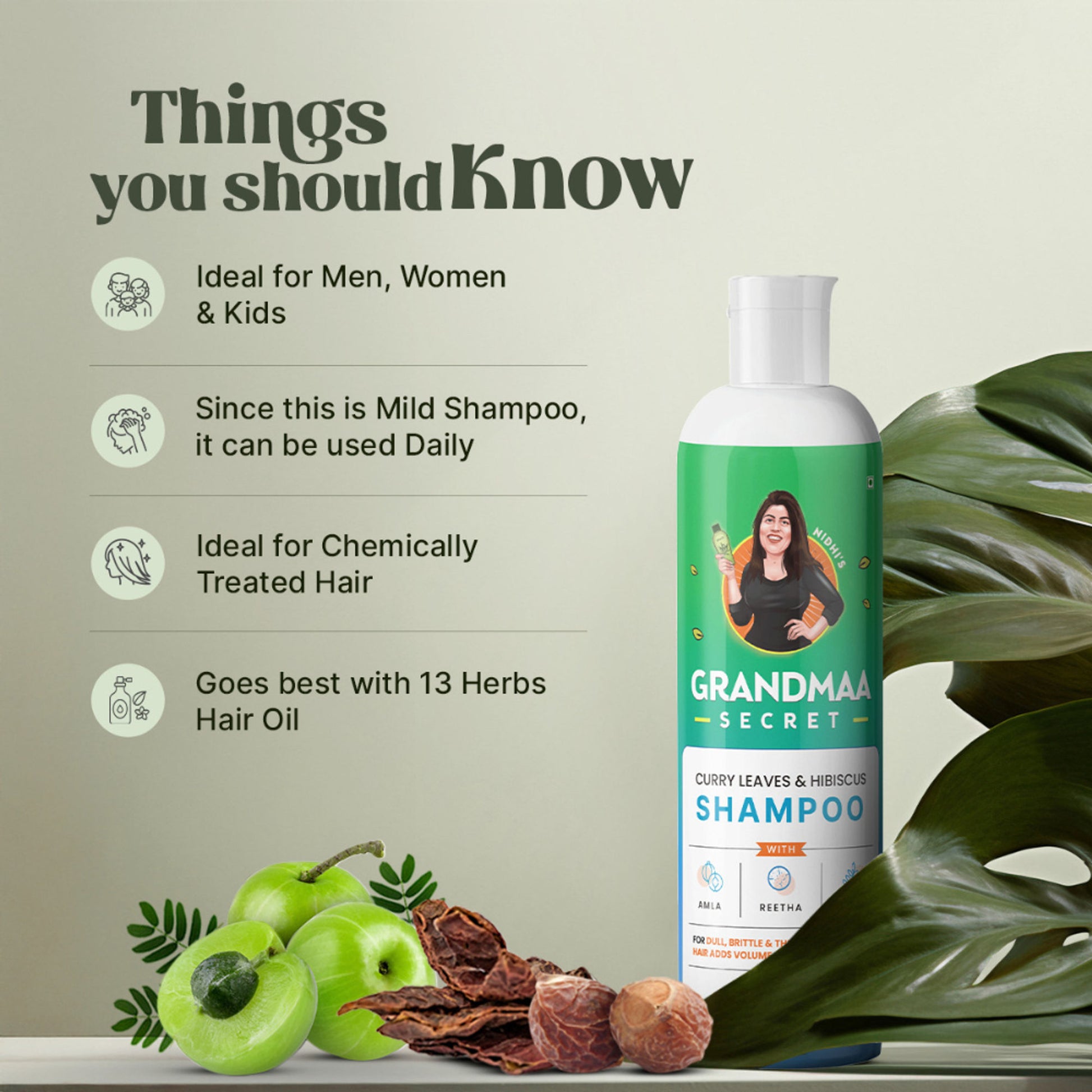 NIDHI'S GRANDMAA SECRET Curry Leaf & Hibiscus Shampoo