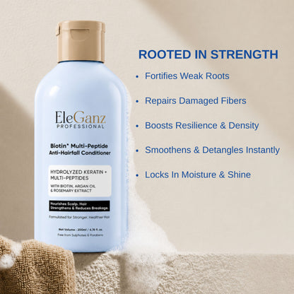 Eleganz Professional Multi-Peptide AntiHairfall Conditioner with Rosemary reduces Hairfall