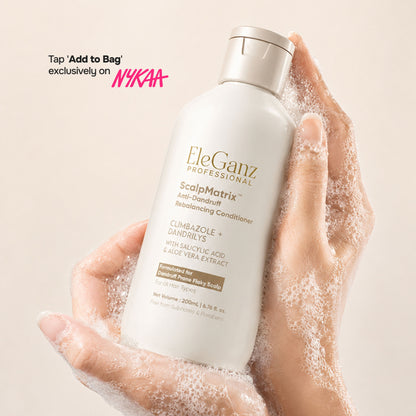 Eleganz Professional Anti-Dandruff Conditioner with Rosemary & Biotin, Moisturizes & Reduces Frizz