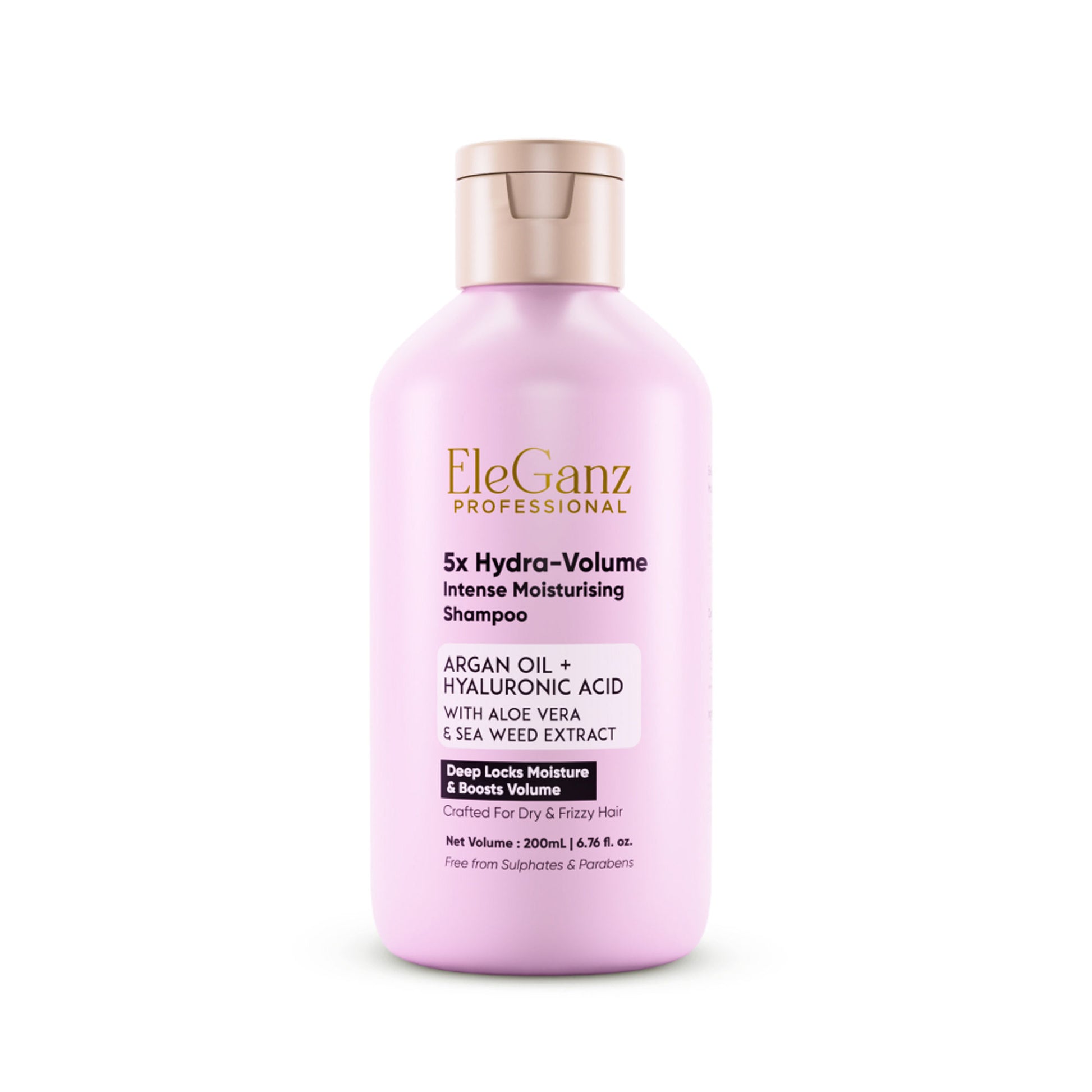 Eleganz Professional Hyaluron Moisture Anti-frizz Shampoo with Hyaluronic Acid For 72 HR Frizzy Hair