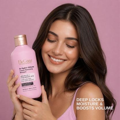 Eleganz Professional Hyaluron Moisture Anti-frizz Shampoo with Hyaluronic Acid For 72 HR Frizzy Hair