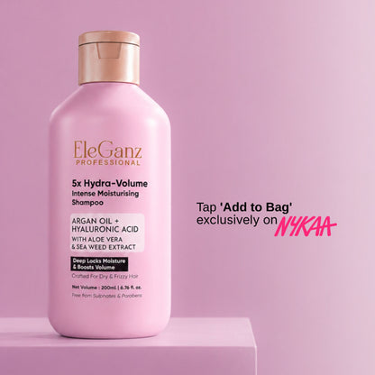 Eleganz Professional Hyaluron Moisture Anti-frizz Shampoo with Hyaluronic Acid For 72 HR Frizzy Hair