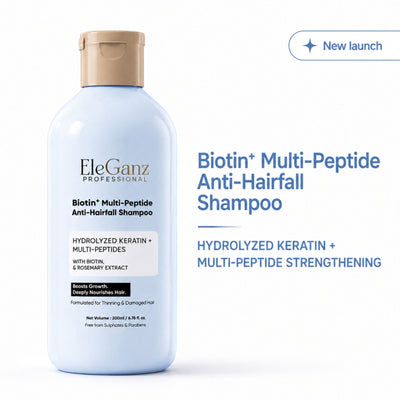 Eleganz Professional Multi Peptide AntiHairfall Shampoo-Rosemary reduces Hairfall, helps Hair Growth
