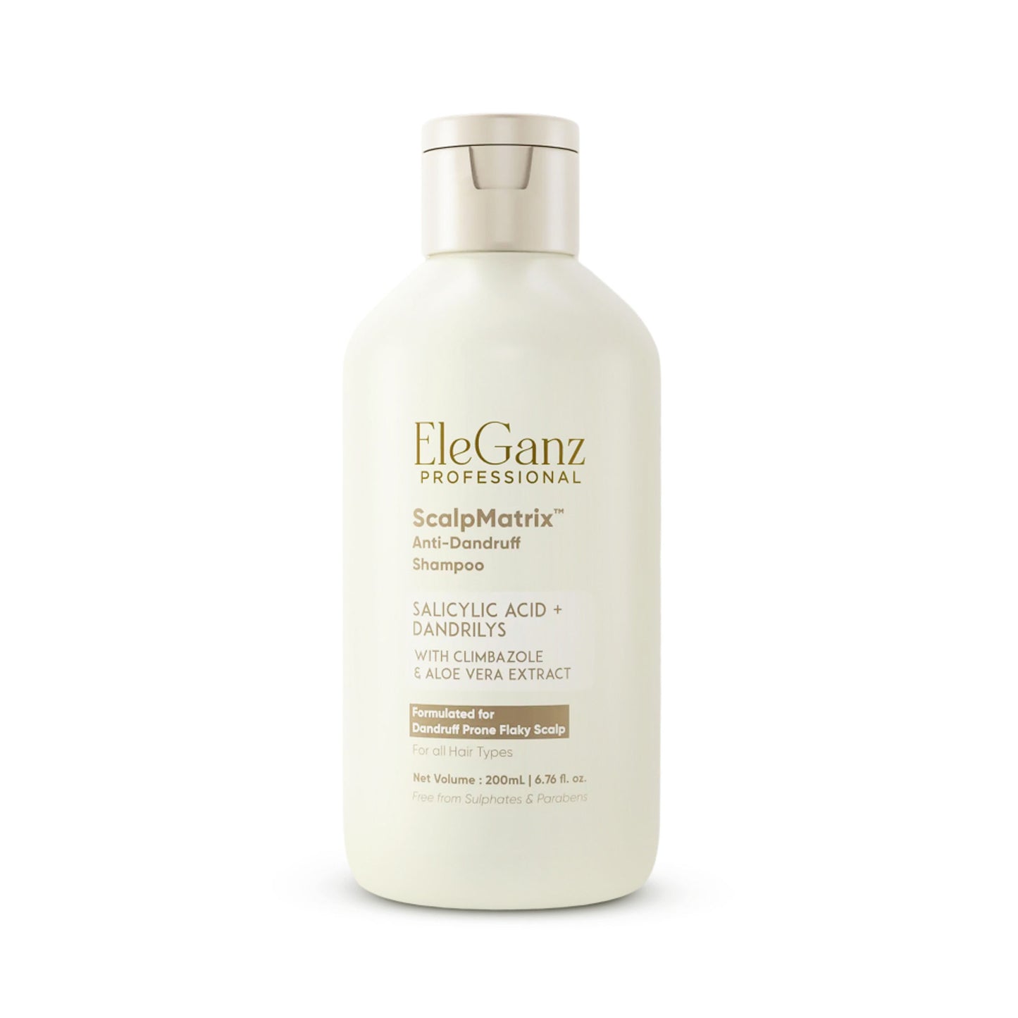 Eleganz Professional AHA BHA Anti Dandruff Shampoo-Reduces Flakes & Itchiness100% Dandruff Reduction