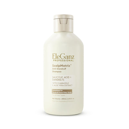 Eleganz Professional AHA BHA Anti Dandruff Shampoo-Reduces Flakes & Itchiness100% Dandruff Reduction