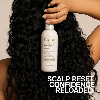 Eleganz Professional AHA BHA Anti Dandruff Shampoo-Reduces Flakes & Itchiness100% Dandruff Reduction