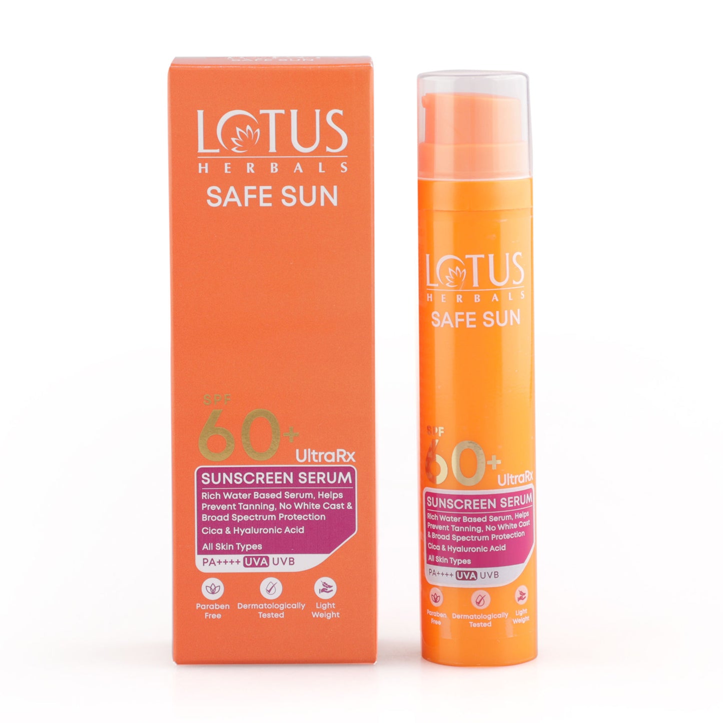 Lotus Herbals Ultrarx Sunscreen Serum SPF 60+ PA++++ In Vivo & Dermatologically Tested