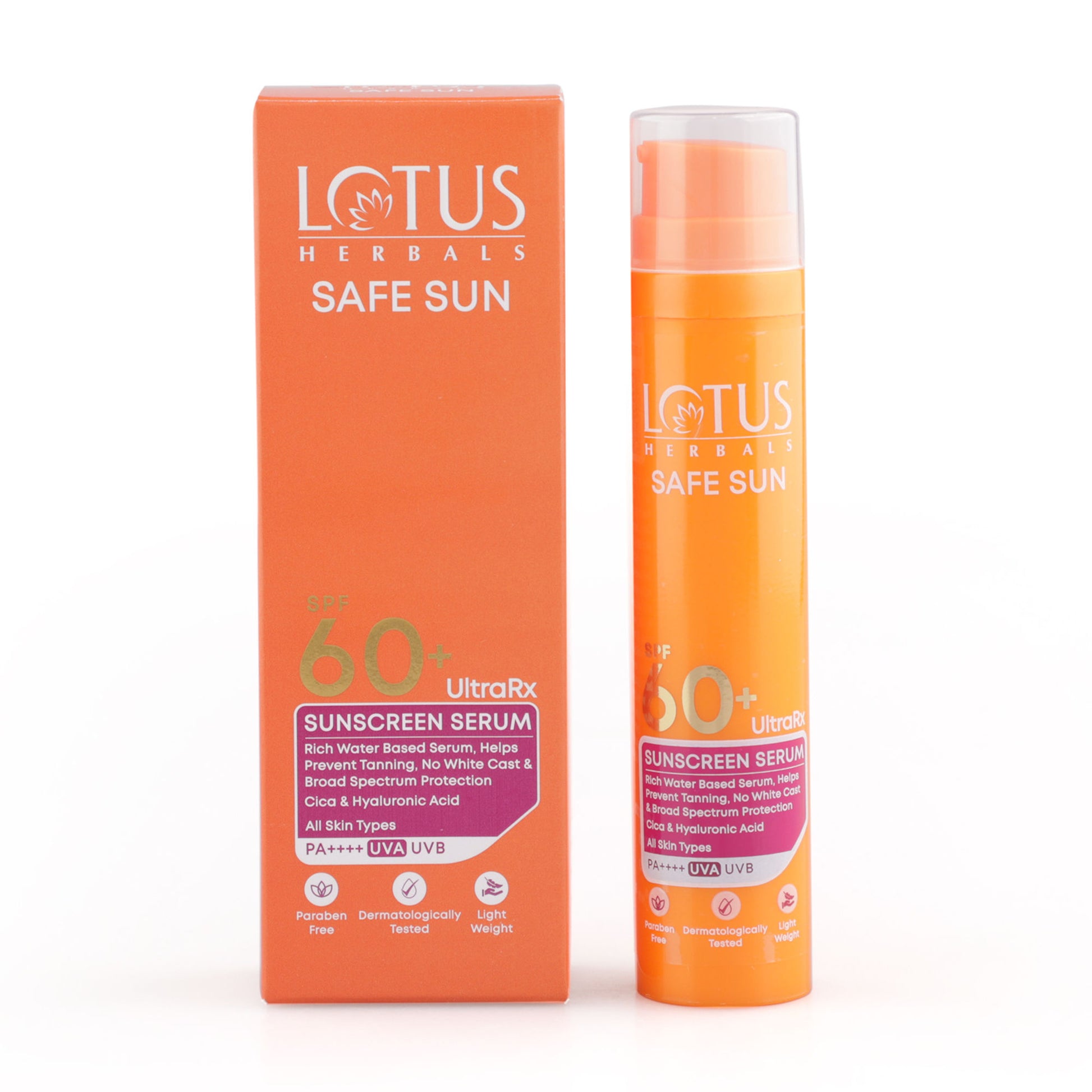 Lotus Herbals Ultrarx Sunscreen Serum SPF 60+ PA++++ In Vivo & Dermatologically Tested
