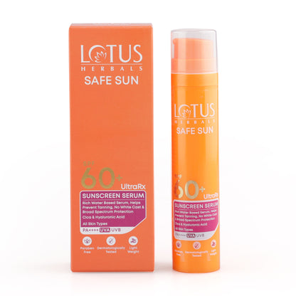 Lotus Herbals Ultrarx Sunscreen Serum SPF 60+ PA++++ In Vivo & Dermatologically Tested