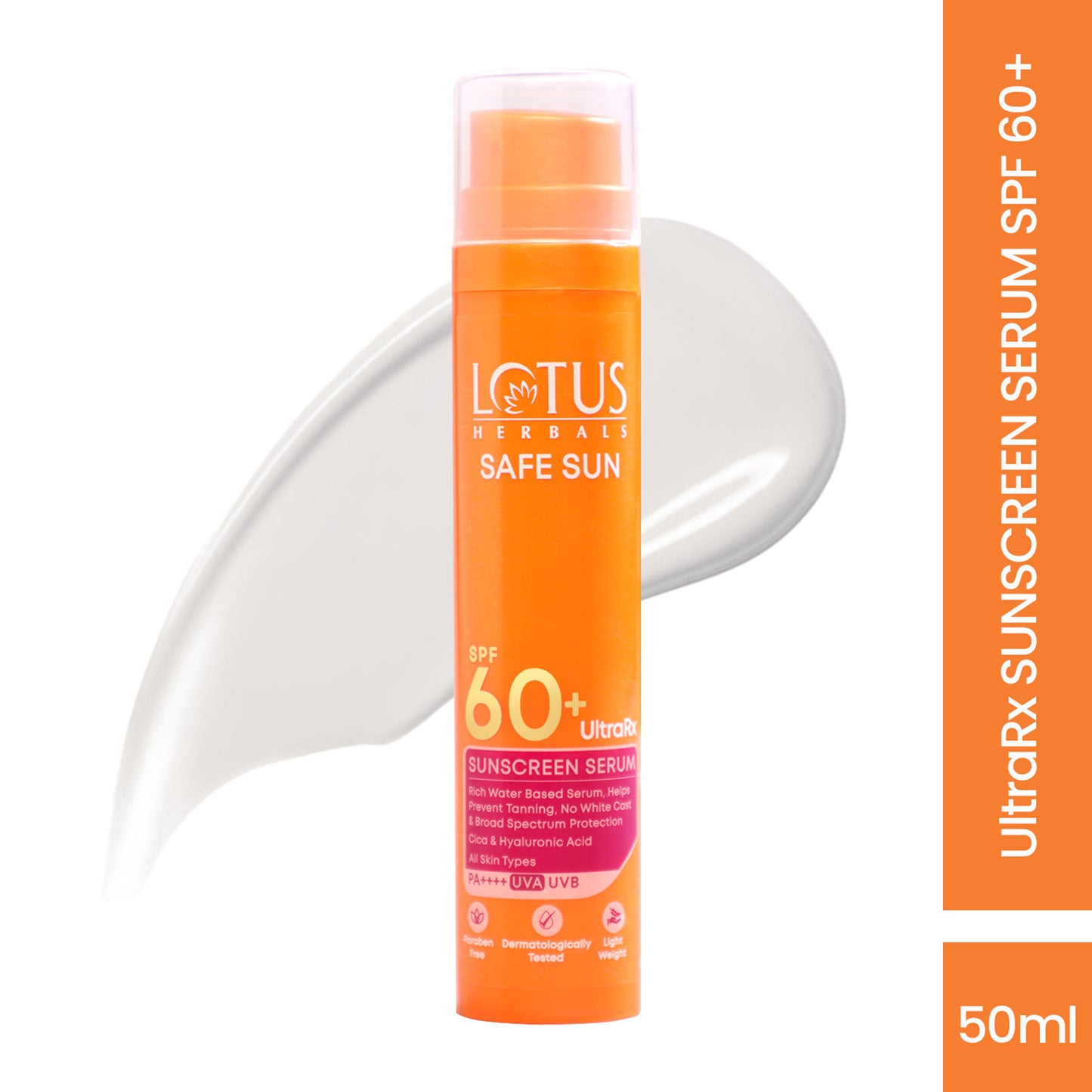 Lotus Herbals Ultrarx Sunscreen Serum SPF 60+ PA++++ In Vivo & Dermatologically Tested