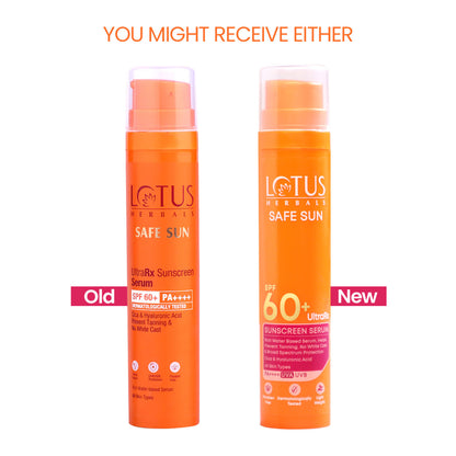 Lotus Herbals Ultrarx Sunscreen Serum SPF 60+ PA++++ In Vivo & Dermatologically Tested