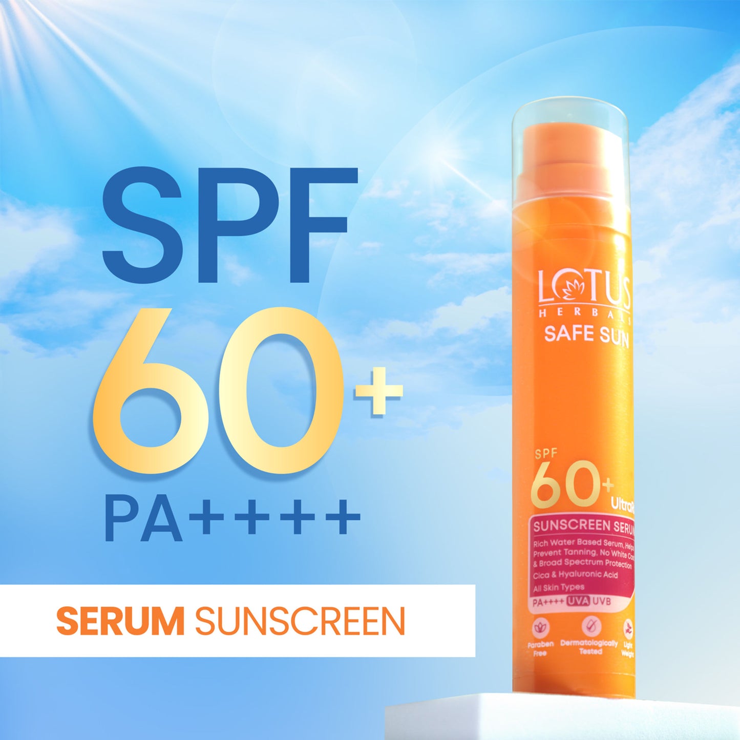 Lotus Herbals Ultrarx Sunscreen Serum SPF 60+ PA++++ In Vivo & Dermatologically Tested
