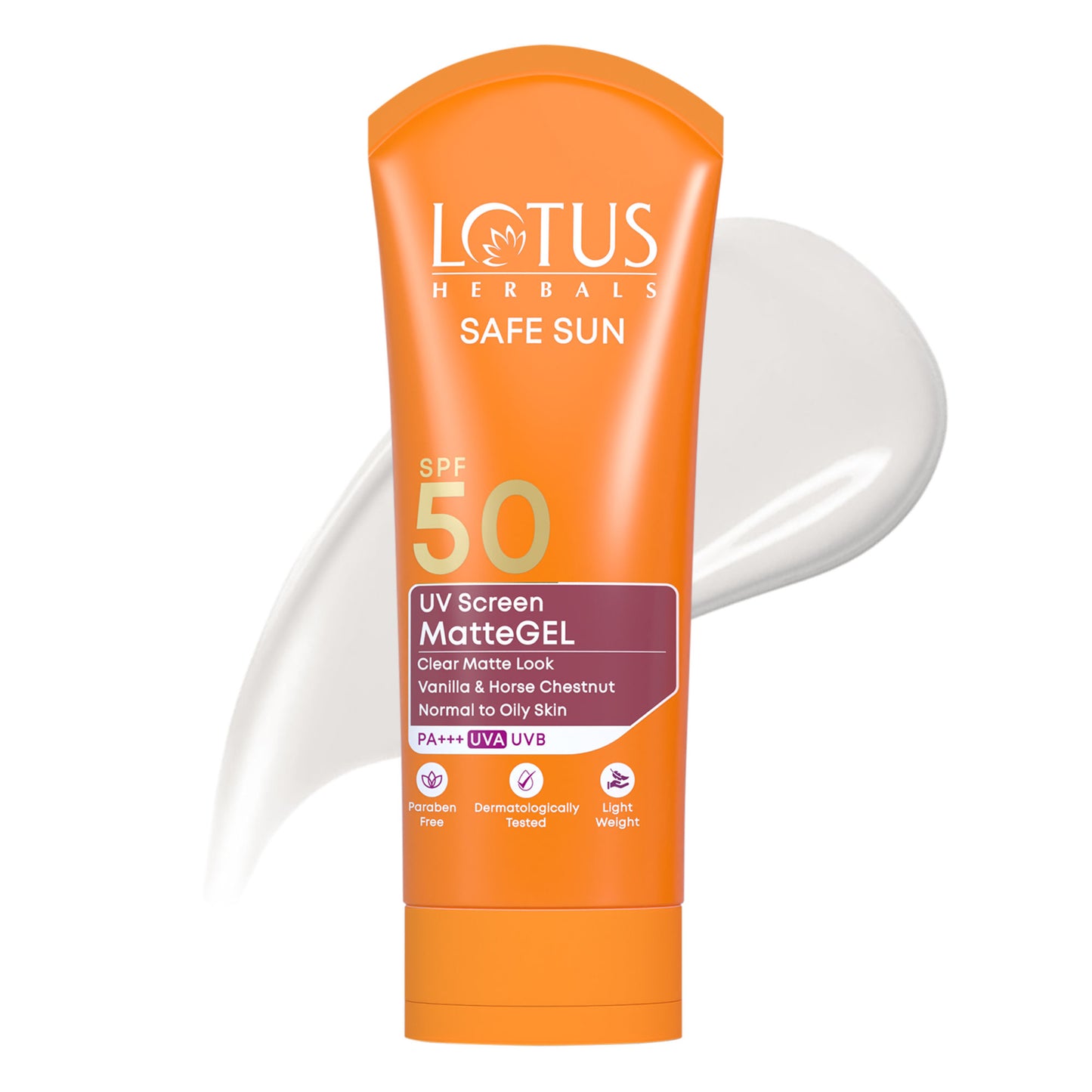 Lotus Herbals SafeSun UV Screen Matte Gel Sunscreen SPF 50 PA+++ With Lightweight And No WhiteCast
