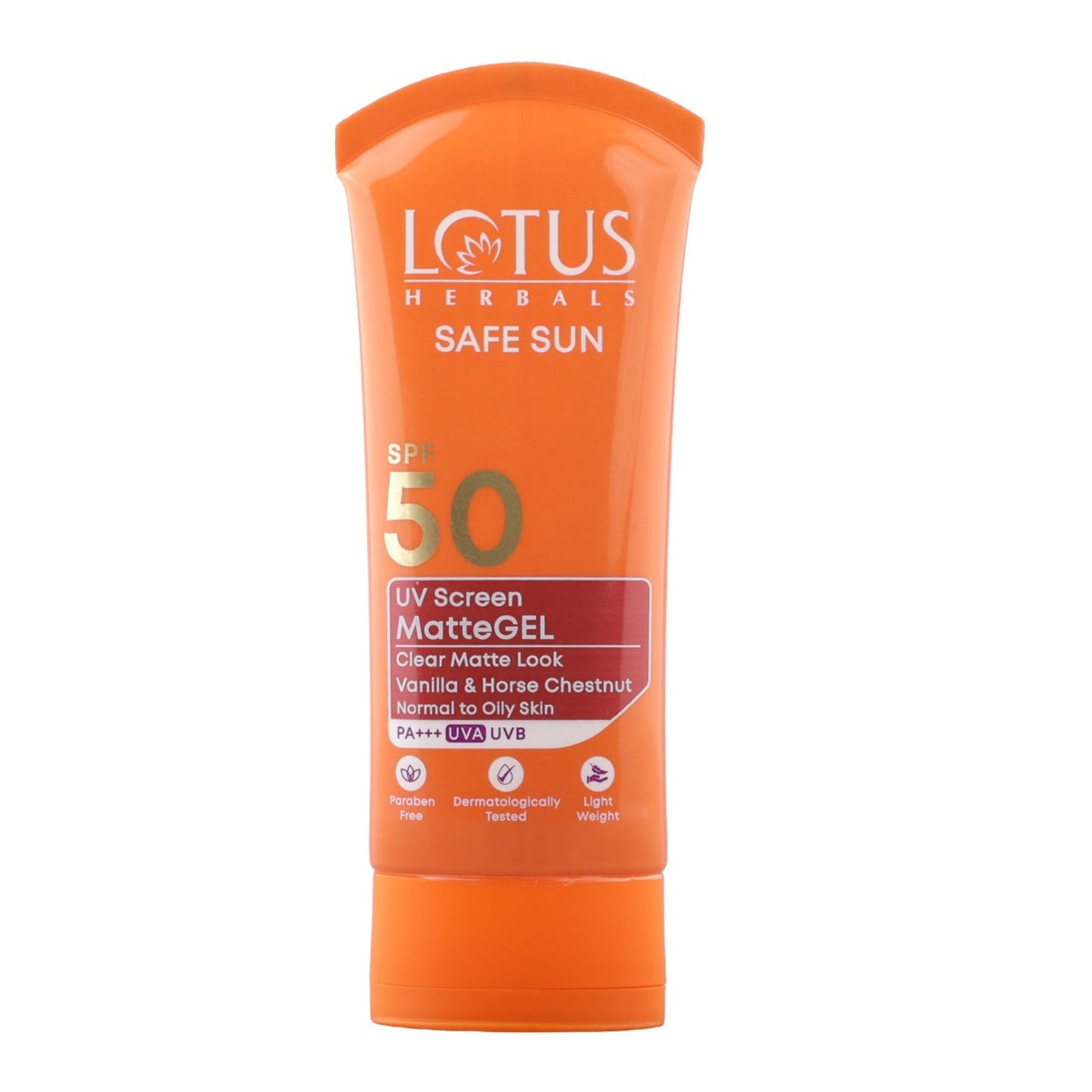 Lotus Herbals SafeSun UV Screen Matte Gel Sunscreen SPF 50 PA+++ With Lightweight And No WhiteCast