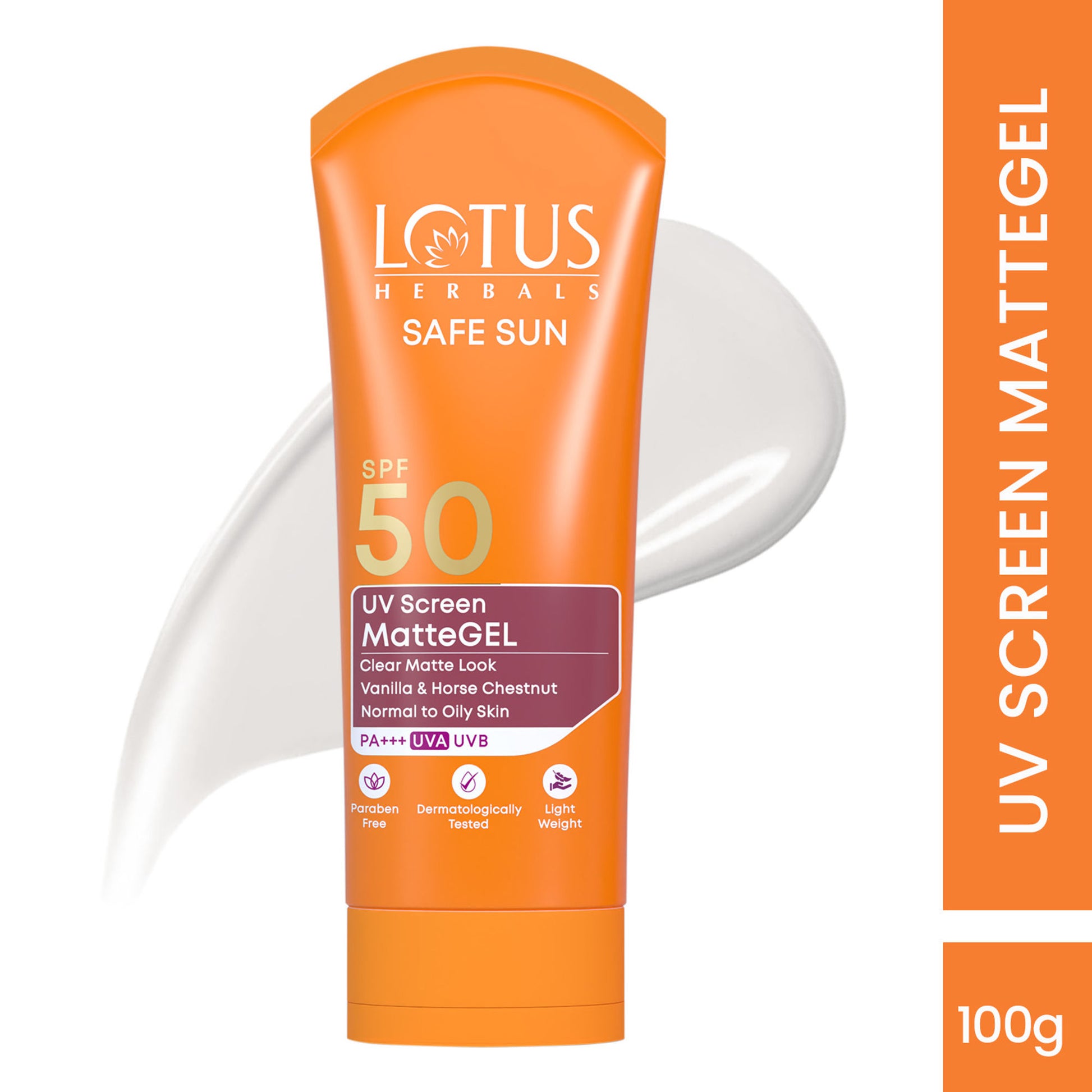 Lotus Herbals SafeSun UV Screen Matte Gel Sunscreen SPF 50 PA+++ With Lightweight And No WhiteCast