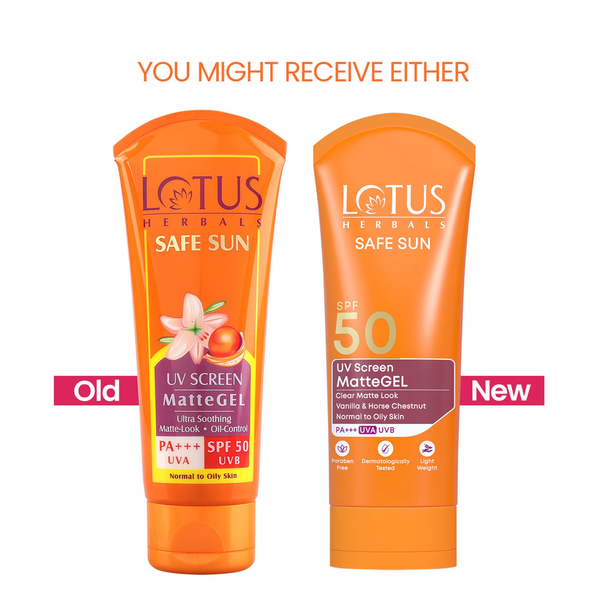 Lotus Herbals SafeSun UV Screen Matte Gel Sunscreen SPF 50 PA+++ With Lightweight And No WhiteCast