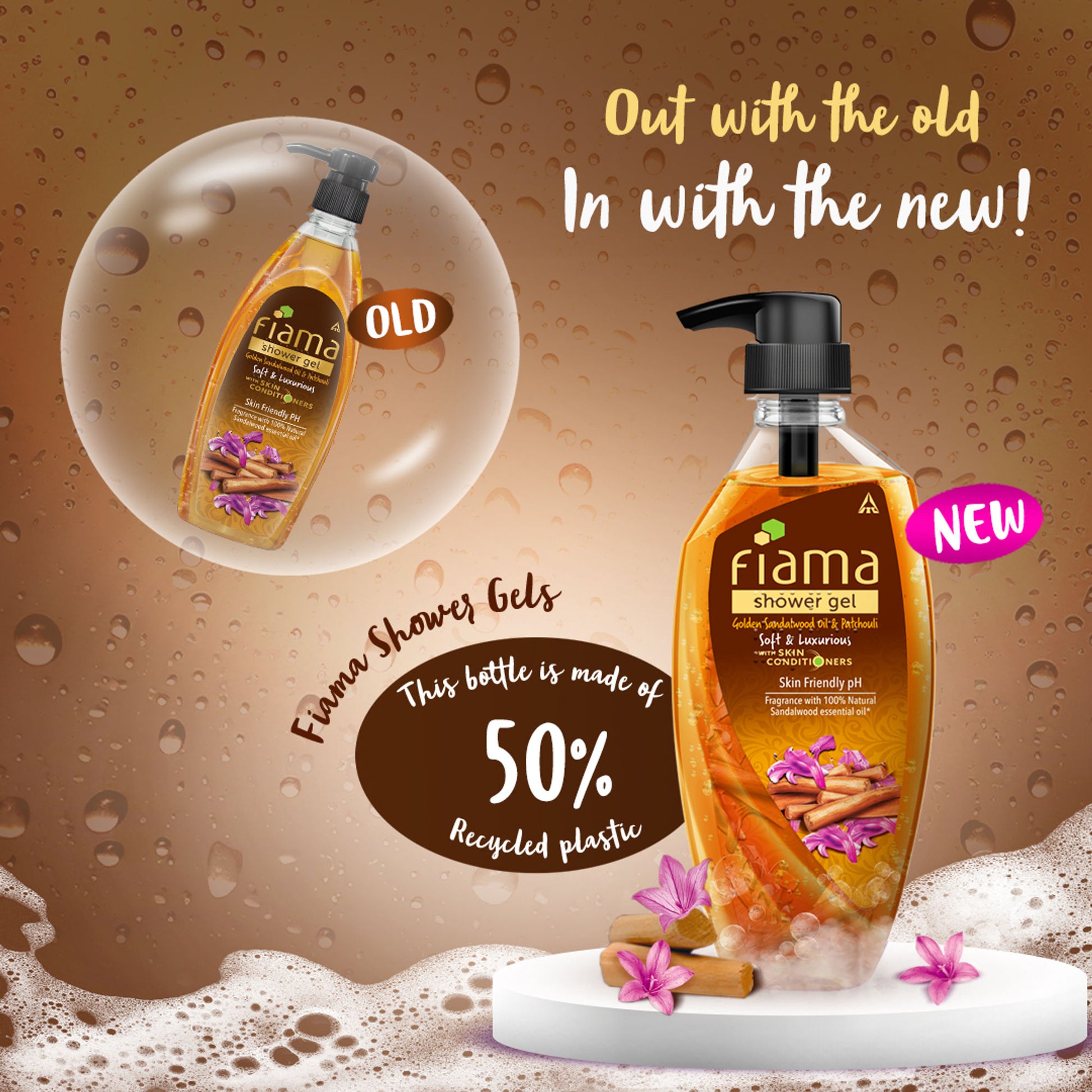 Fiama Golden Sandalwood Oil And Patchouli Shower Gel
