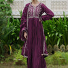Dhiyona IE Women Floral Embroidered Pleated Kurta with Trousers & With Dupatta