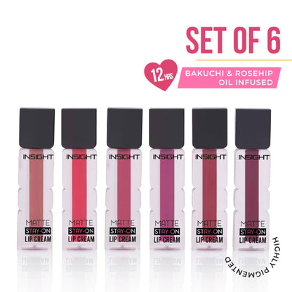 Insight Cosmetics Matte Stay-On Lip Cream - Set A