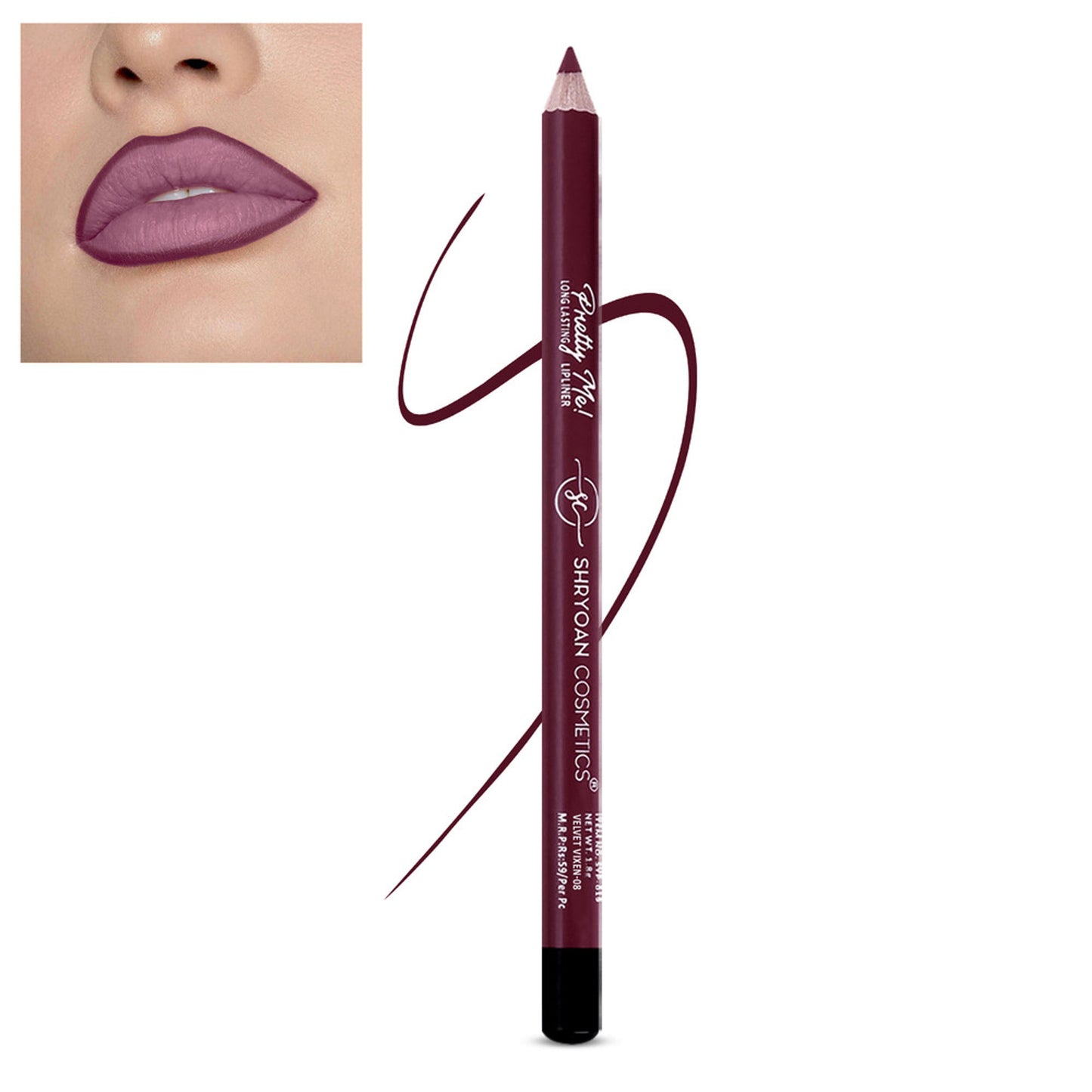 Shryoan Pretty Me Bold Lipliner & Eyeliner Pencil - Velvet Vixen 08