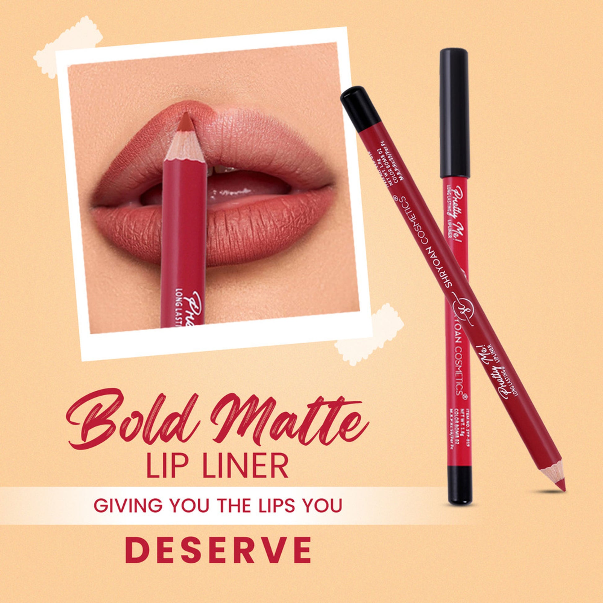 Shryoan Pretty Me Bold Lipliner & Eyeliner Pencil - Rose Wood 12