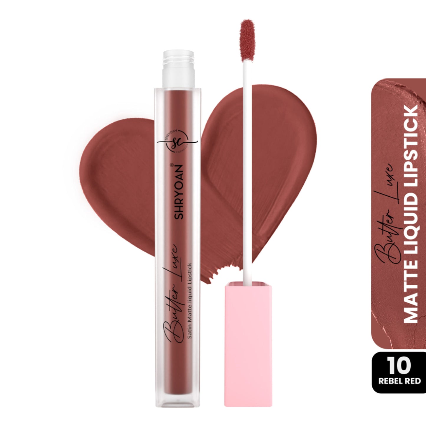Shryoan Butter Luxe Satin Matte Liquid Lipstick - Rebel Red 10