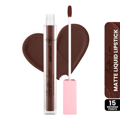 Shryoan Butter Luxe Satin Matte Liquid Lipstick - Brownie Points 15