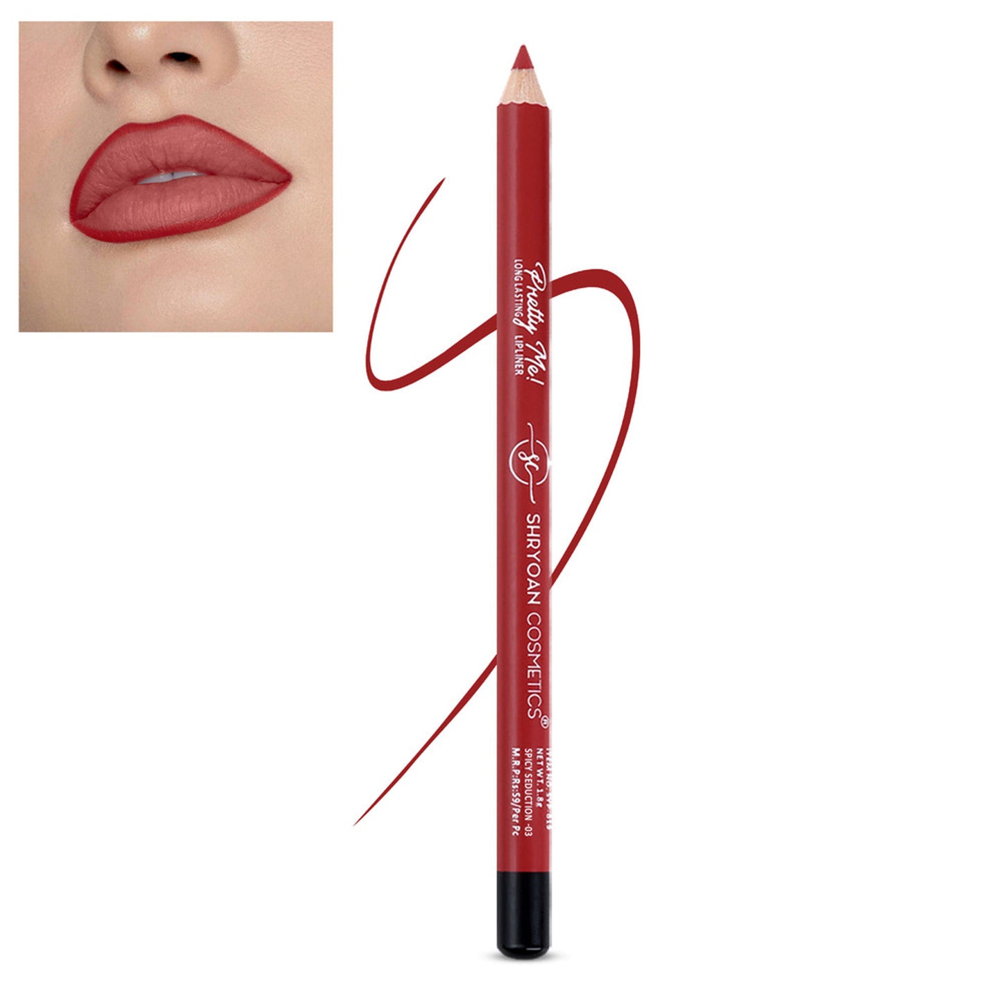 Shryoan Pretty Me Bold Lipliner & Eyeliner Pencil - Spicy Seduction 03
