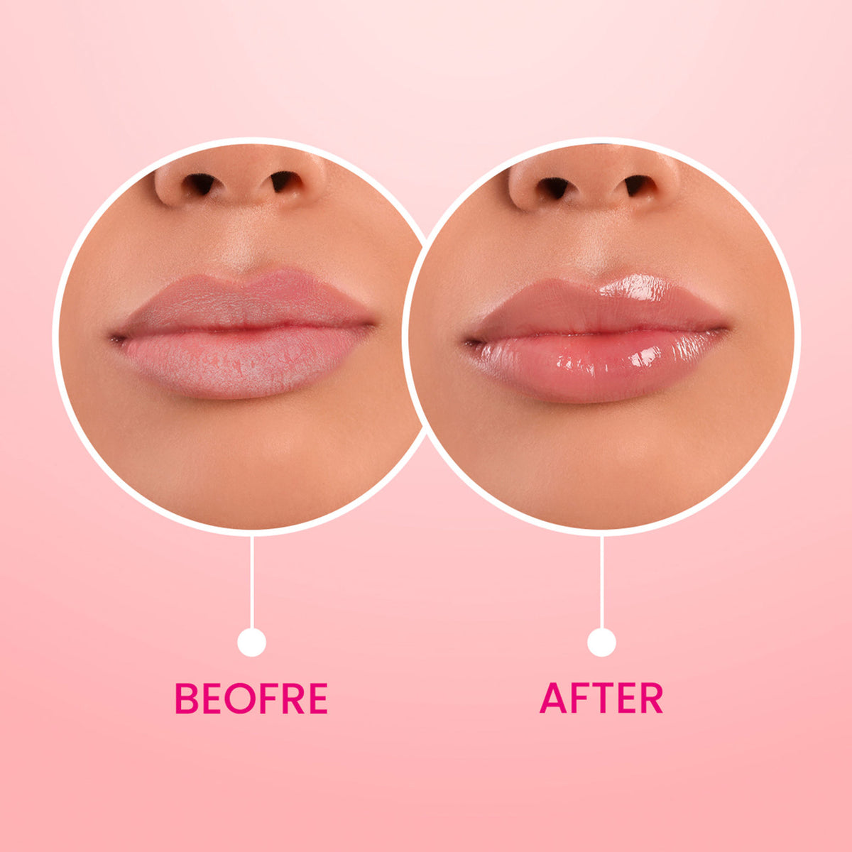 Lotus Make Up Proedit Tinted Lip Oil in Nude shade, featuring a sleek applicator and glossy finish on smooth lips.