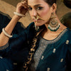 Indyancart IE Women Embroidered Regular Sequinned Kurta with Trousers & With Dupatta