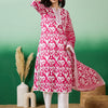 Dhiyona SN Women's Notch Neck Printed Pure Cotton Kurta With Trousers & Dupatta
