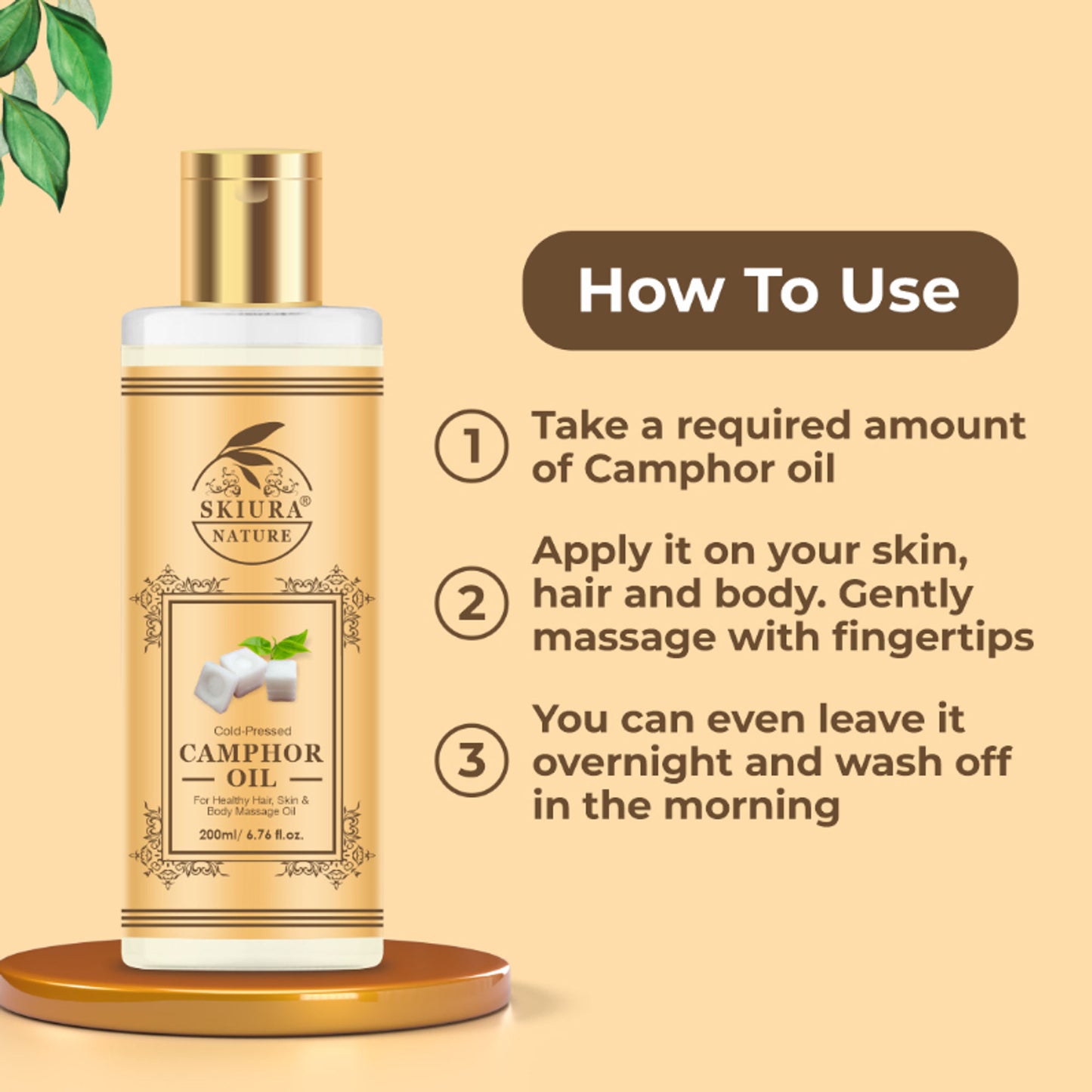 Skiura Nature 100% Natural Camphor Oil For Skin & Hair