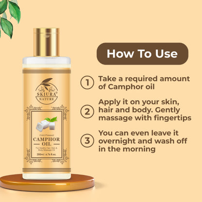 Skiura Nature 100% Natural Camphor Oil For Skin & Hair