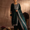 Indyancart IE Ethnic Motifs Embroidered Regular Thread Work Straight Kurta Set