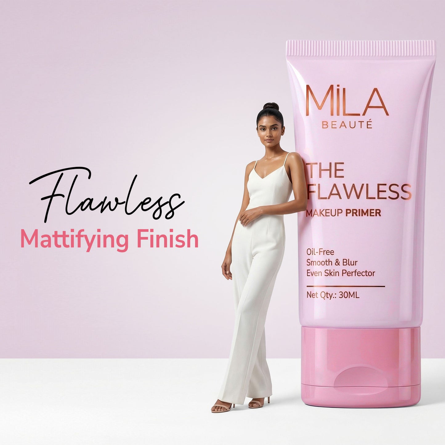 Mila Beauté The Flawless Oil Free Makeup Primer Smoothens and Blurs Pores