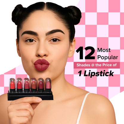 Mila Beauté 12 Creamy Matte Mini Lipstick Kit