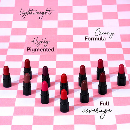 Mila Beauté 12 Creamy Matte Mini Lipstick Kit