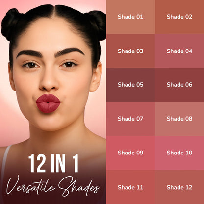 Mila Beauté 12 Creamy Matte Mini Lipstick Kit