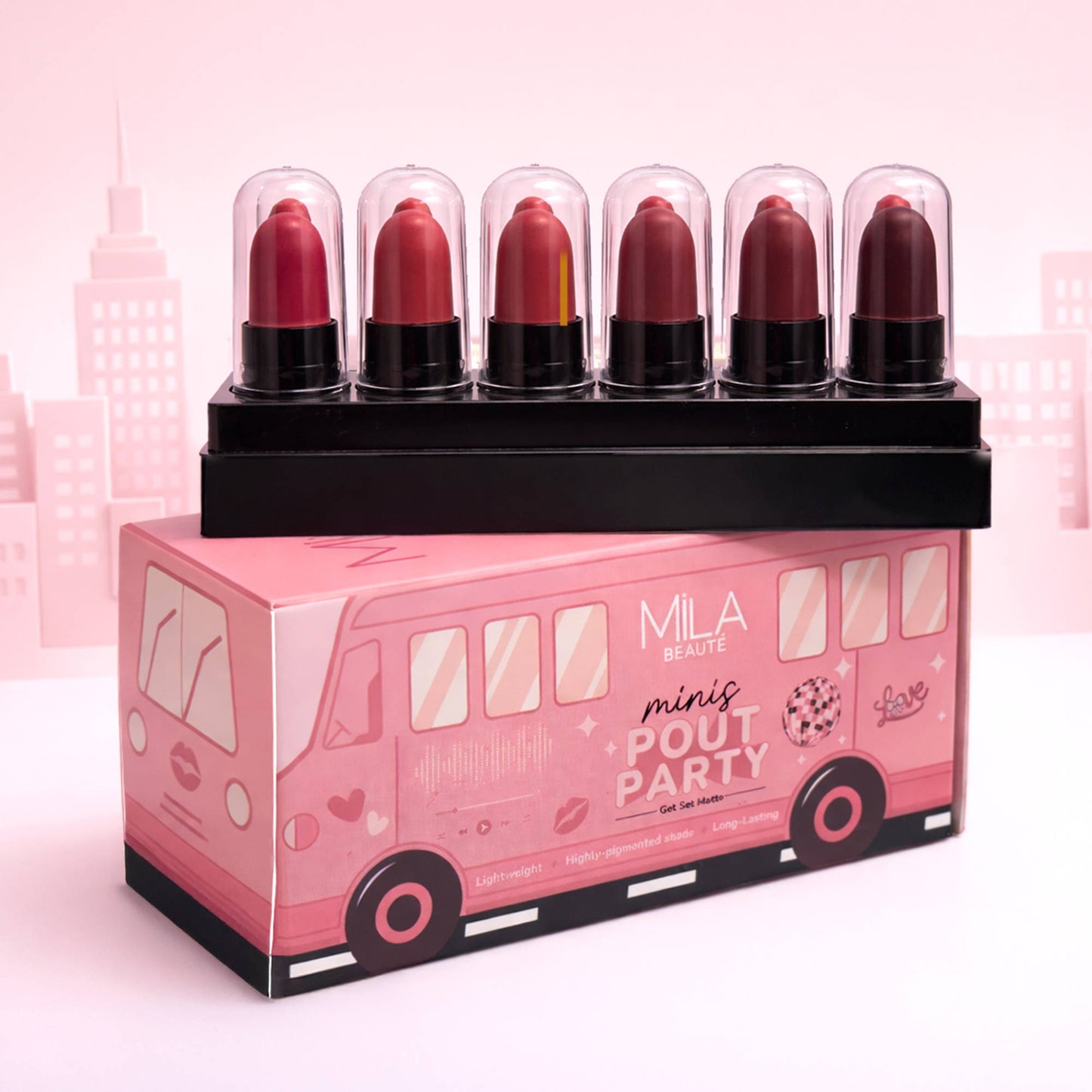 Mila Beauté 12 Creamy Matte Mini Lipstick Kit