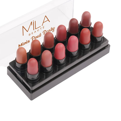 Mila Beauté 12 Creamy Matte Mini Lipstick Kit