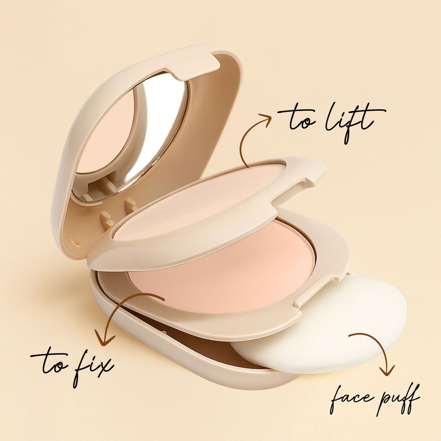 Mila Beaute Glow & Matte 2-in-1 Compact With SPF 15 - Ivory