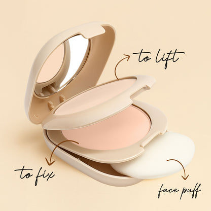 Mila Beaute Glow & Matte 2-in-1 Compact With SPF 15 - Ivory