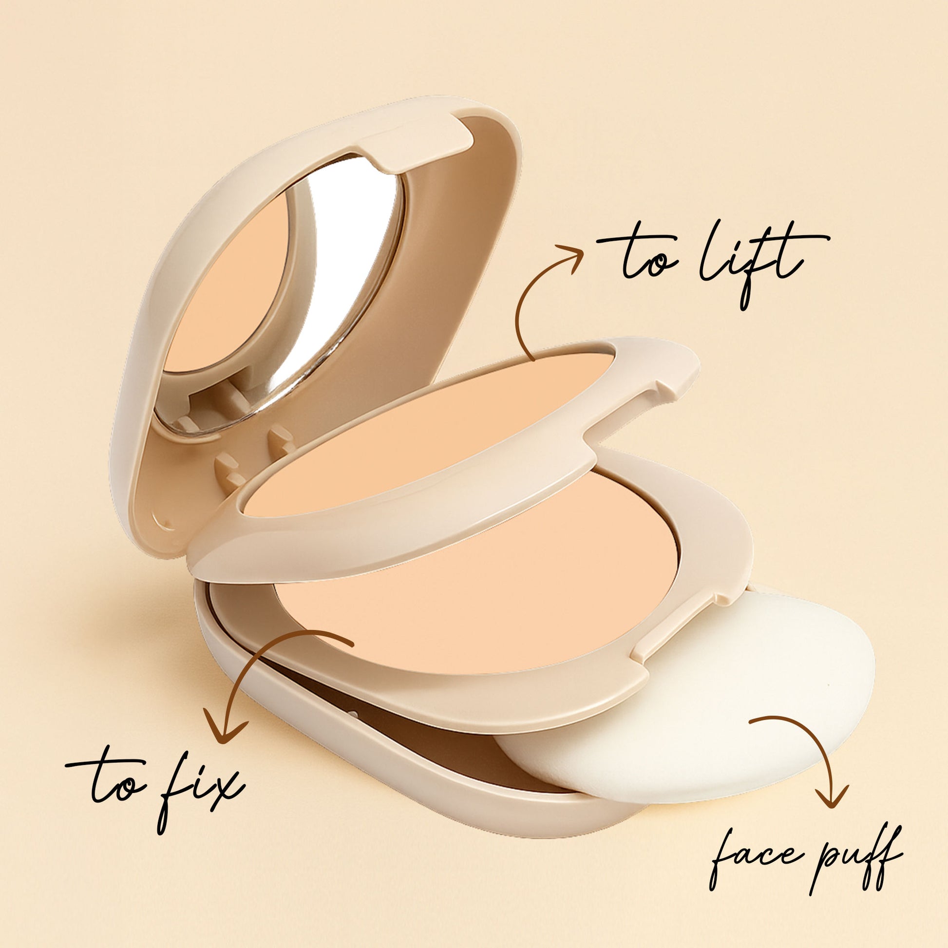Mila Beaute Glow & Matte 2-in-1 Compact With SPF 15 - Beige