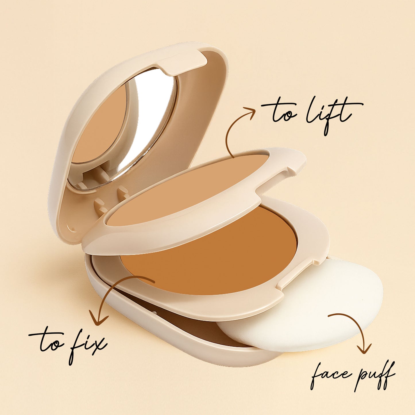 Mila Beaute Glow & Matte 2-in-1 Compact With SPF 15 - Honey