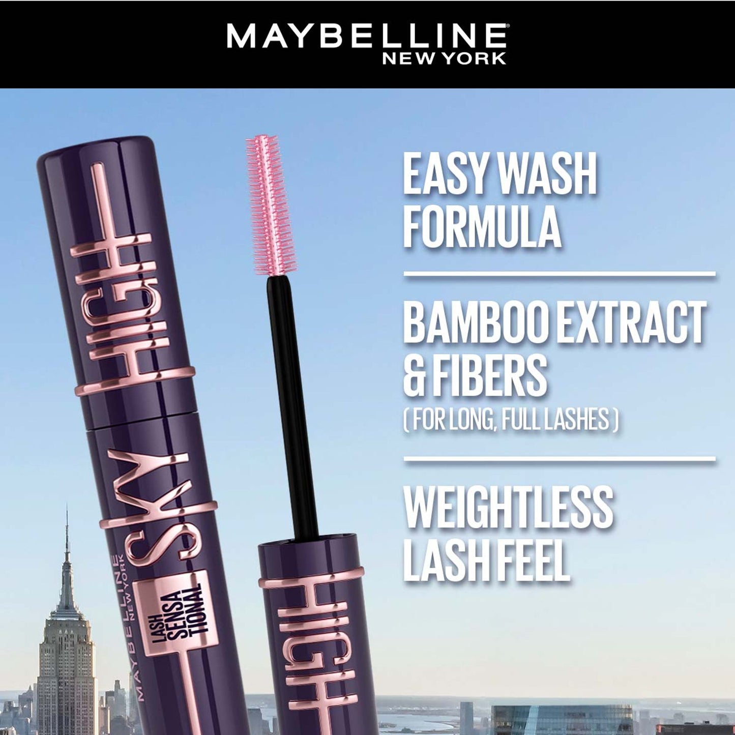 Maybelline New York Lash Sensational Sky High Waterproof Mascara - Plum Twilight