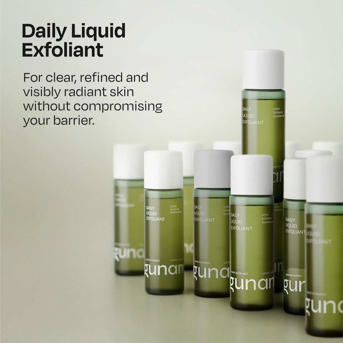 Gunam Daily Liquid Exfoliant Alcohol Free Toner With AHA BHA + Niacinamide + Lactic & Glycolic Acid